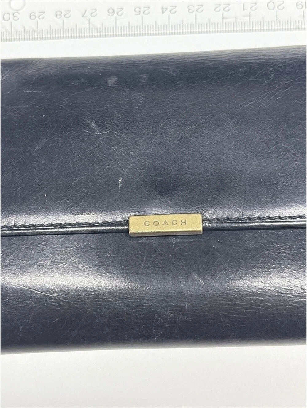 Vintage Coach Black Folding Wallet for Women